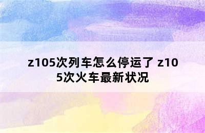 z105次列车怎么停运了 z105次火车最新状况